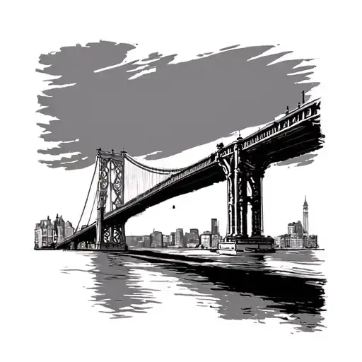 Hudson River bridge  tattoo design idea