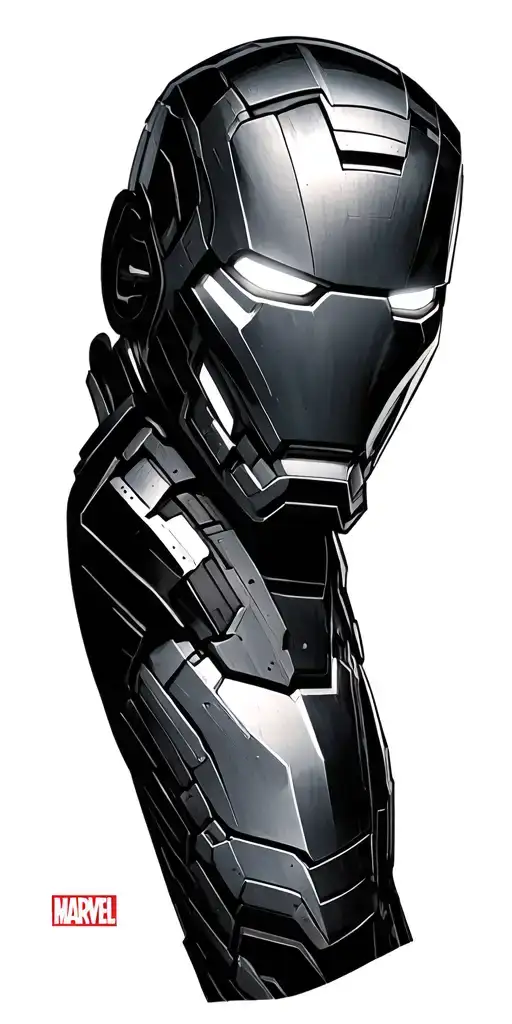Marvel winter soldier arm fused iron man armor  tattoo design idea