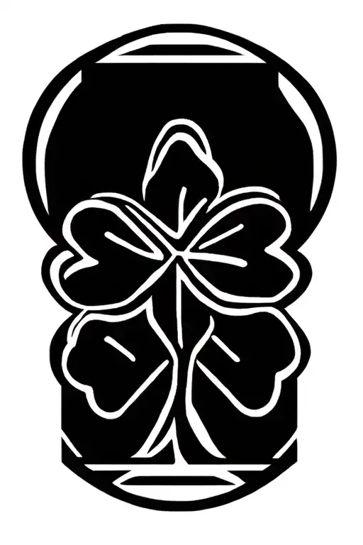 Five Leaf Clover tattoo design idea