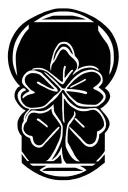 Five Leaf Clover tattoo design idea