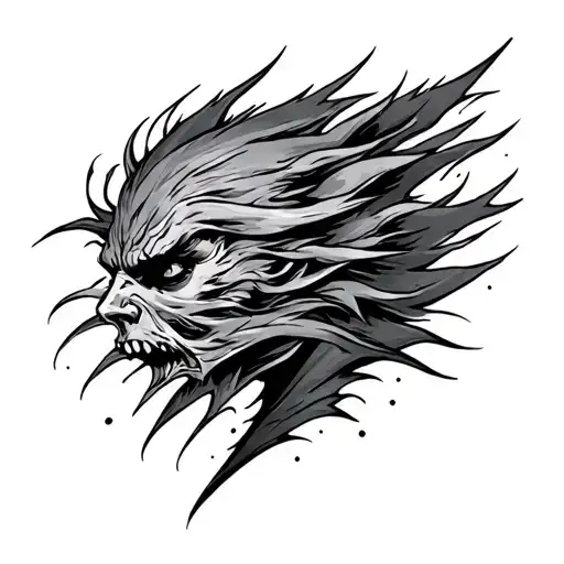 Thunder shading complimented by a dark storm tattoo design idea