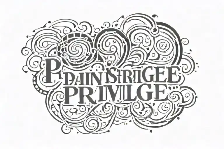 pain is privilege tattoo design idea
