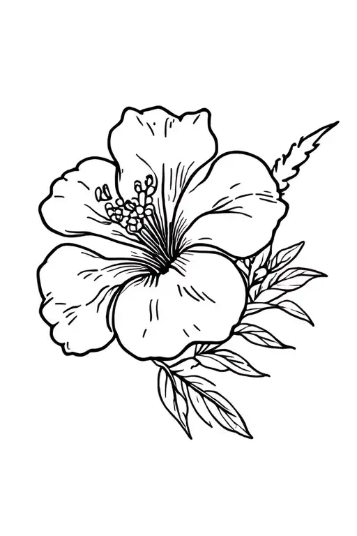 Philippine gumamela flowers tattoo design idea