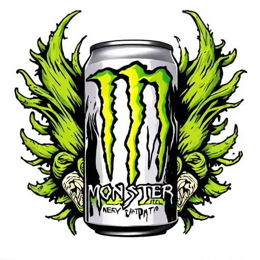 monster energy drink tattoo design idea