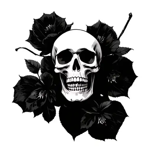 memento mori amor fati full skeleton  tattoo design idea