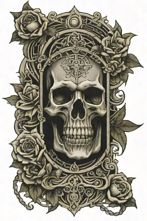 Create a tattoo on your shin that says enlightened by God and enemy of death tattoo design idea