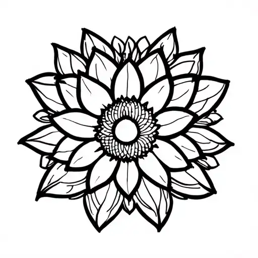 lotus with mandala design inspired tattoo design idea