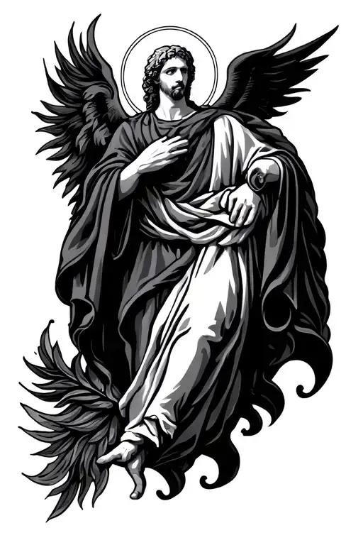 saint raphael forearm tattoo tattoo design idea