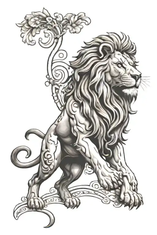 Lion Istanbul tattoo design idea