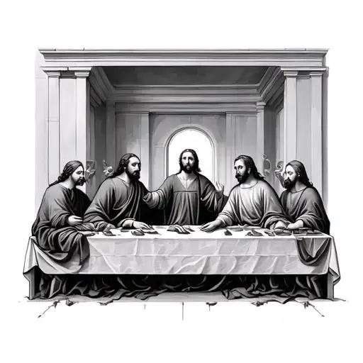Last Supper tattoo design idea