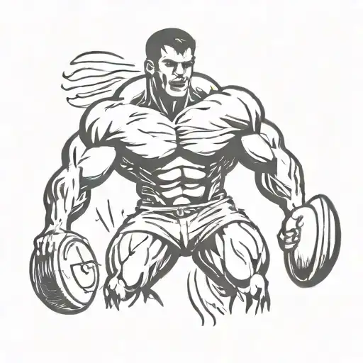 I'd like a tattoo that evokes training and discipline for bodybuilding and rugby tattoo design idea