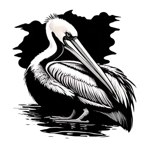 Pelican tattoo design idea