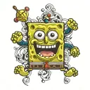 spongebob tattoo design idea