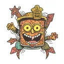spongebob tattoo design idea