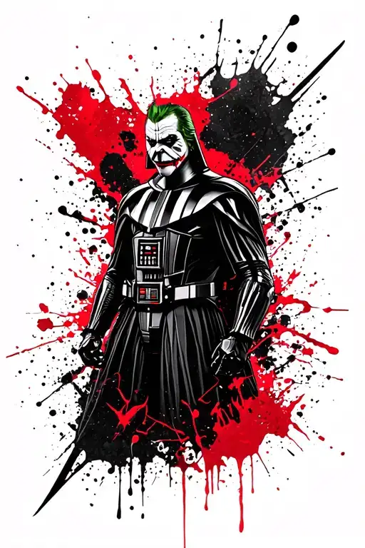 darth vader joker and thanos tattoo design idea