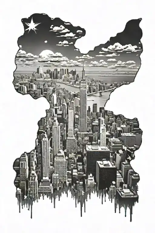nyc skyline made tattoo design idea