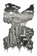 nyc skyline made tattoo design idea