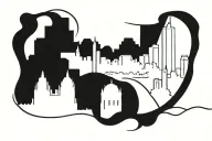 dc skyline tattoo design idea