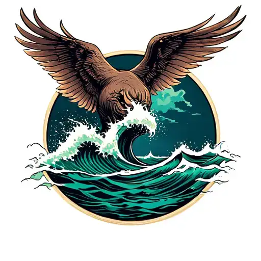 Stormy ocean isaiah 41 10 tattoo design idea