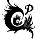 "Forever" Phoenix Semicolon tattoo design idea