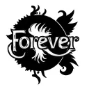 "Forever" Phoenix Semicolon tattoo design idea