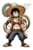 monkey d luffy all gears tattoo design idea