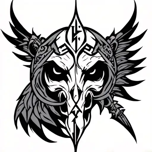 Tyr runic tattoo tattoo design idea