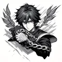 kurapika chain on arm sleeve tattoo design idea