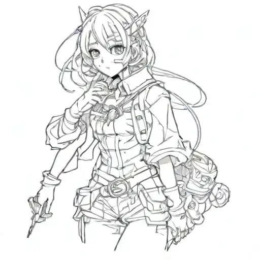 anime character tattoo design idea