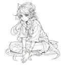 anime character tattoo design idea