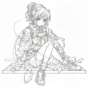 anime character tattoo design idea