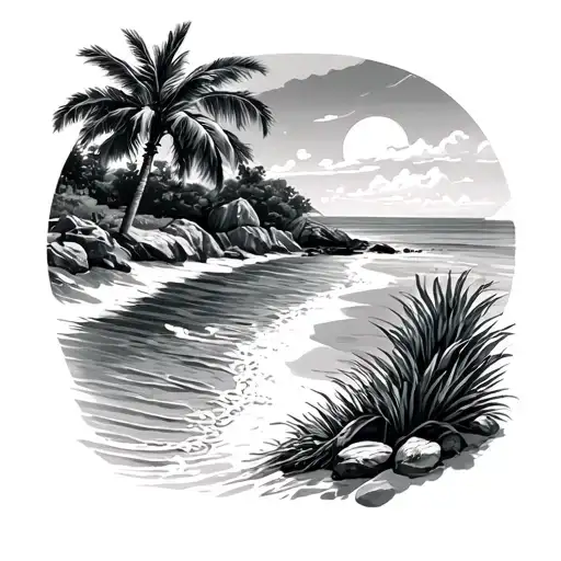 sommer sonne portugal Strand tattoo design idea