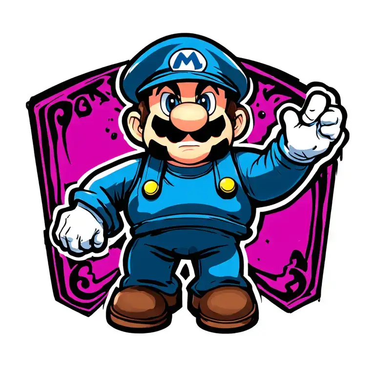 Paper Mario tattoo design idea