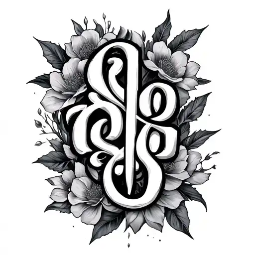 RIVERA s h calligraphy tattoo design idea