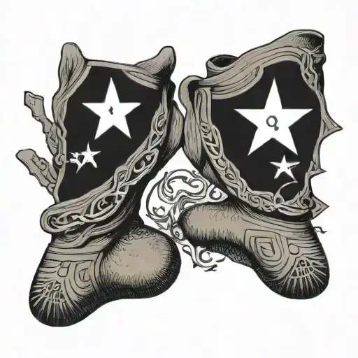 the socks crossed like a communist tattoo design idea