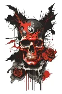 darkness, dark, dark vibe, depression, hell, underground, black, demonic, negativity, skull tattoo design idea