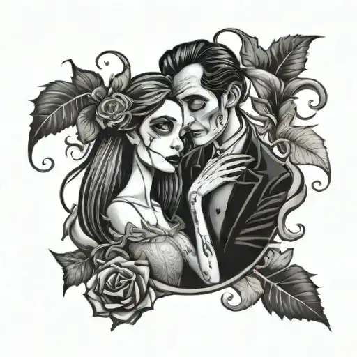 corpse bride tattoo design idea