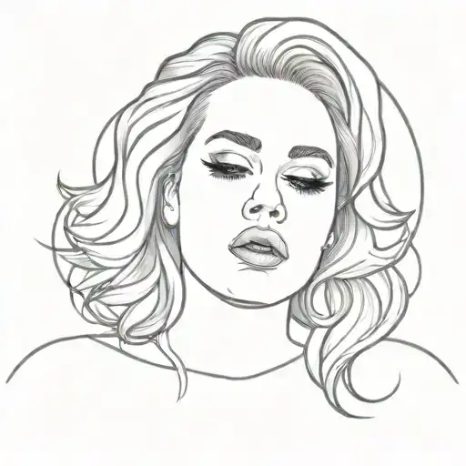 Adele singing tattoo design idea