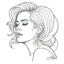 Adele singing tattoo design idea