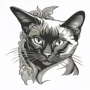 Siamese Cat tattoo design idea