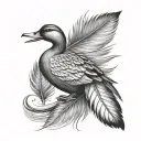 Duck Feather tattoo design idea