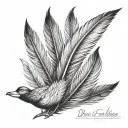 Duck Feather tattoo design idea
