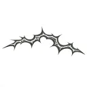 Filler Lightning Bolts tattoo design idea