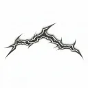 Filler Lightning Bolts tattoo design idea