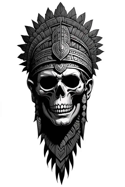 Aztec God Of Death tattoo design idea