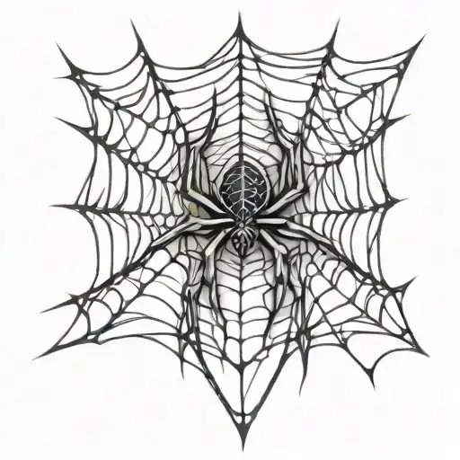 Spider Web tattoo design idea
