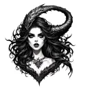 Evil Siren tattoo design idea
