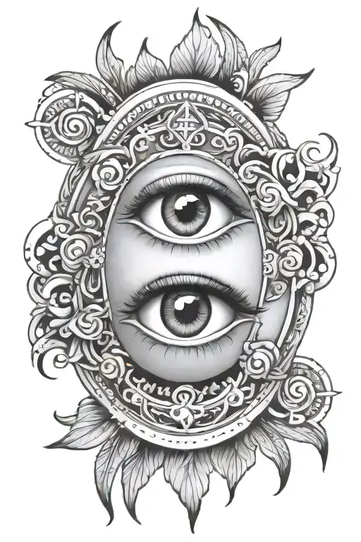 3rd eye tattoo design idea