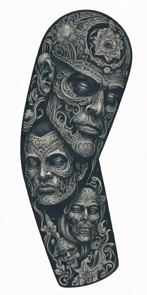 chicano gangsta style tattoo design idea