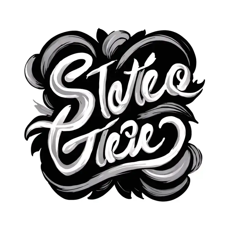 handwriting aligned tattoo design idea